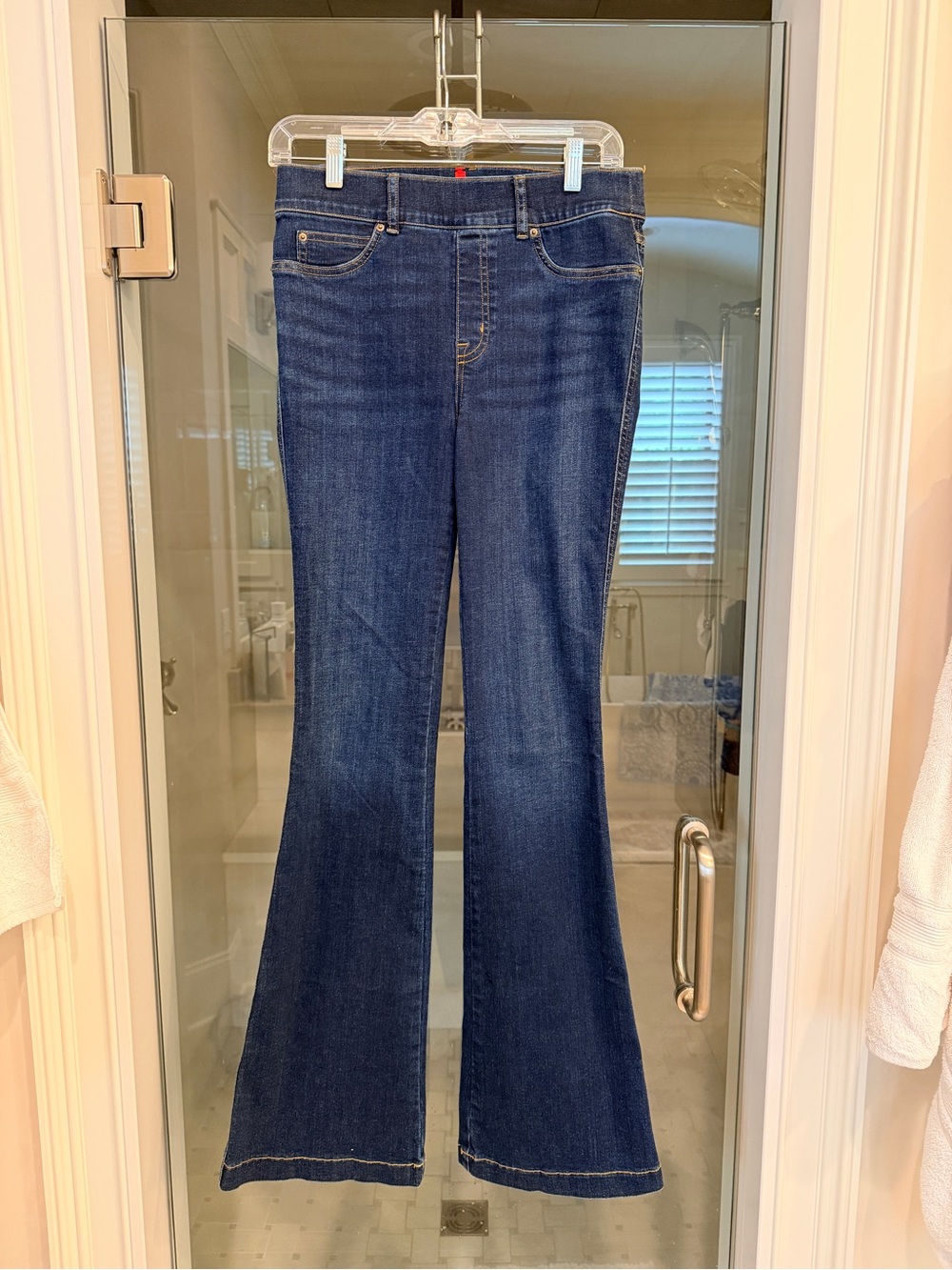 SPANX Women's Dark Blue Flare Jeans